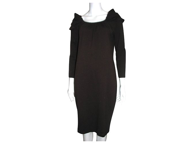 Escada Kleid braun mit Cold Shoulder