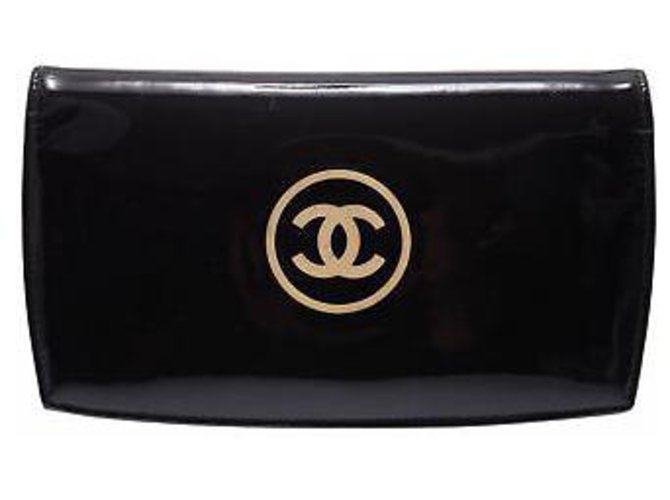 Chanel Cosmetic Wallet Schwarz Leder  ref.132697