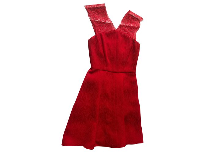 THE KOOPLES Dress Red Cotton  ref.132702