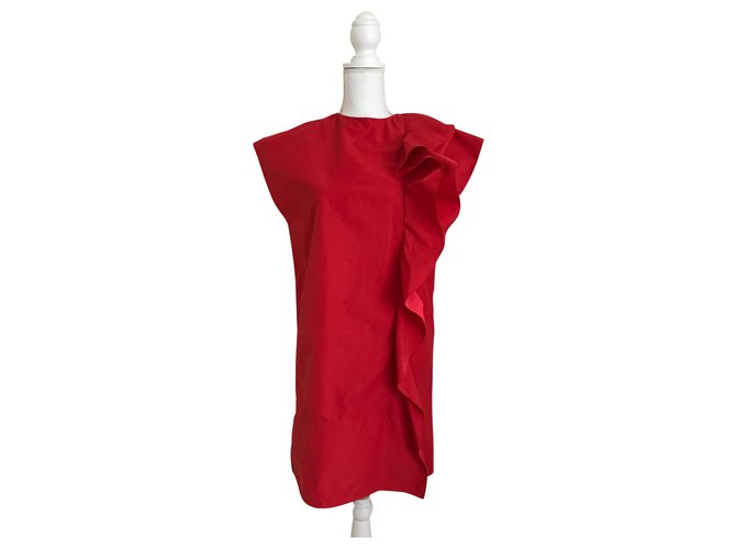 Christian Dior Dior Dress Red Cotton  ref.132715