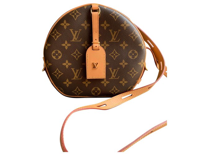Louis Vuitton Boite Chapeau Souple Monogram Handbag M52294 Marrone Tela  ref.132742