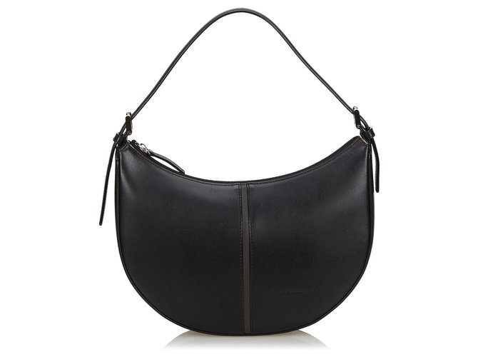 Burberry Black Leather Shoulder Bag  ref.132766