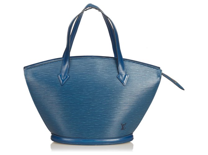 Louis Vuitton Azul Epi Saint Jacques Correia Curta GM Couro  ref.132791