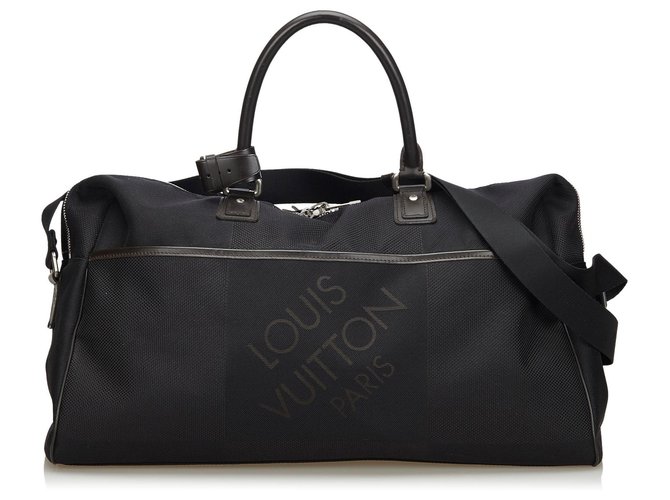 Louis Vuitton - Sac de sport molletonné en albatros Damier Geant noir Cuir Toile  ref.132798