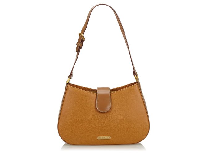 Burberry Brown Leather Shoulder Bag  ref.132813