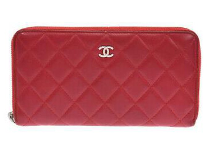 Billetera de Chanel Roja  ref.132838