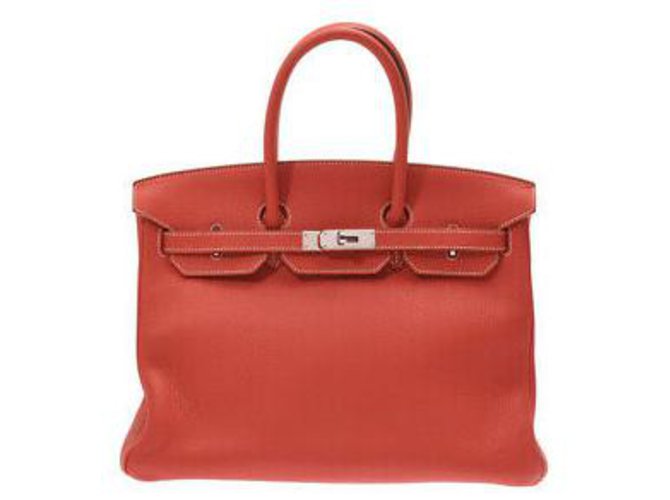 Hermès HERMES BIRKIN 35 Red Leather  ref.132862