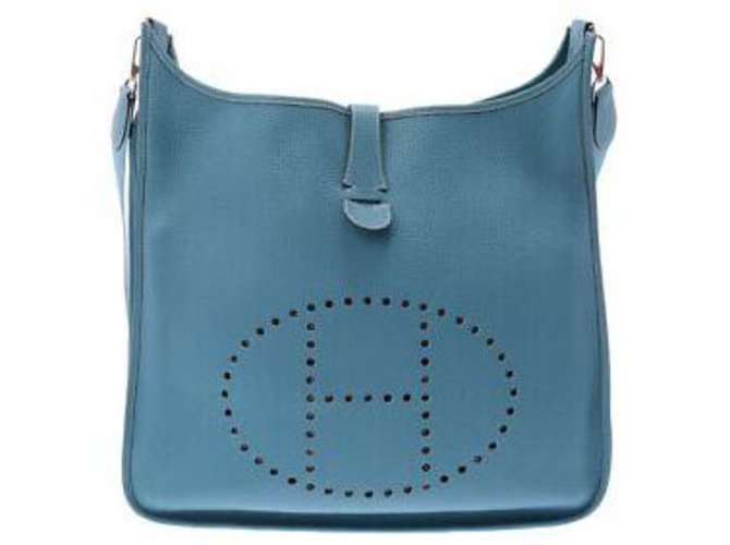 Hermès Evelyne Blue Leather  ref.132864