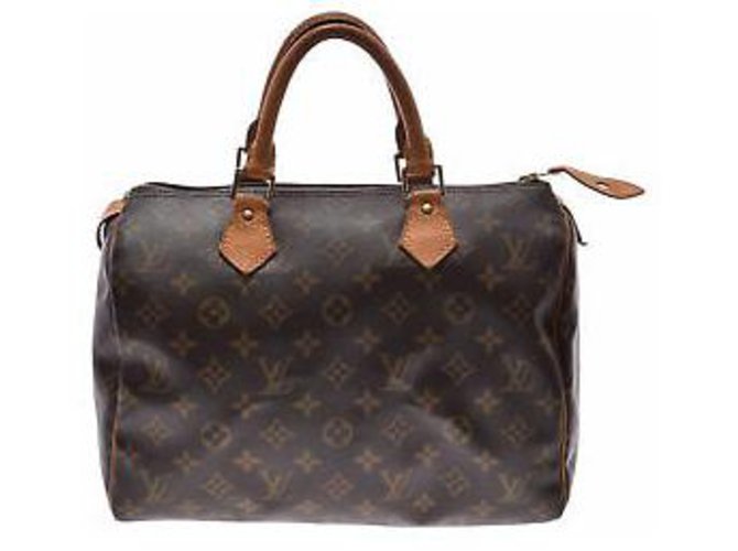 Louis Vuitton Speedy 30 Brown Cloth  ref.132886