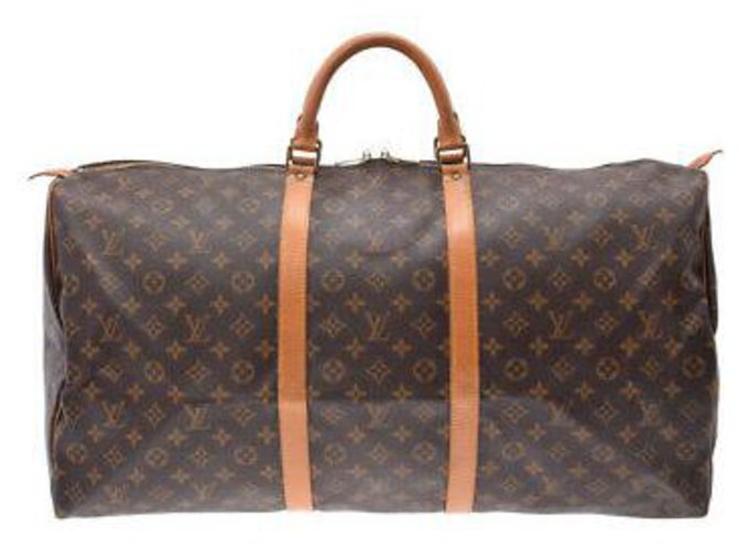 Louis Vuitton Keepall 60 Brown Cloth  ref.132896