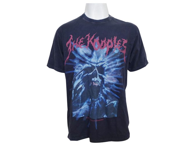 THE KOOPLES Tee-shirt Homme Noir Midnight Shadows Distressed Taille M MEDIUM Coton  ref.132910