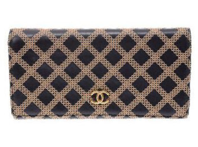 Portefeuille long Chanel Cuir  ref.132911