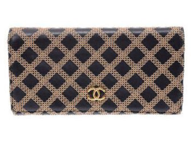 Chanel long wallet Leather  ref.132911