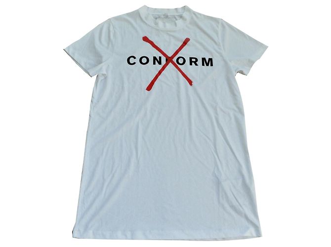 Autre Marque MATTHEW MILLER Protest White T-Shirt Tee Size M MEDIUM Black Red