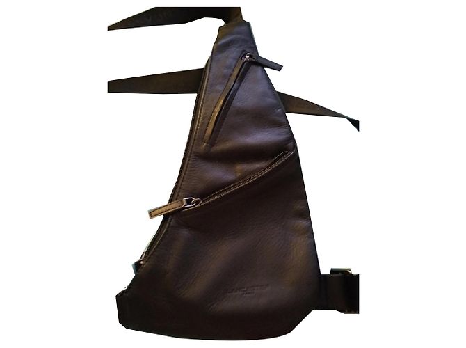Autre Marque Lancaster Paris Black Leather Shoulder Bag