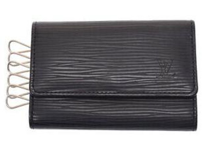 Louis Vuitton Key Case Cuir Noir  ref.132962