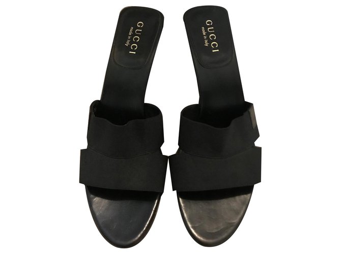 Gucci Sandales Cuir Noir  ref.132987