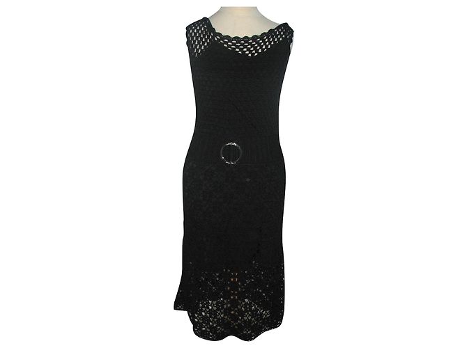 Karen Millen Häkelkleid Schwarz