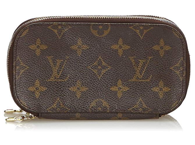 Louis Vuitton Brown Monogram Trousse Blush PM Cloth  ref.133041