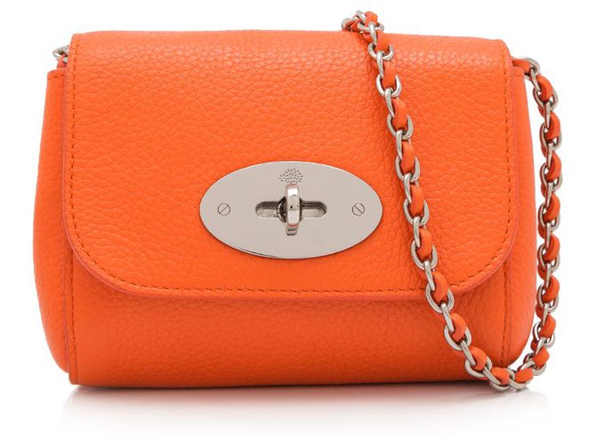 Mulberry Orange Leather Lily Crossbody Bag  ref.133042