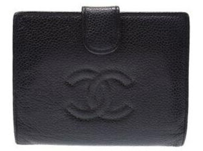 Chanel wallet Black Leather  ref.133117