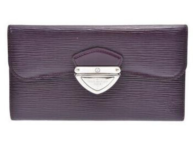 Louis Vuitton Portefeuille Eugénie Cuir Violet  ref.133129