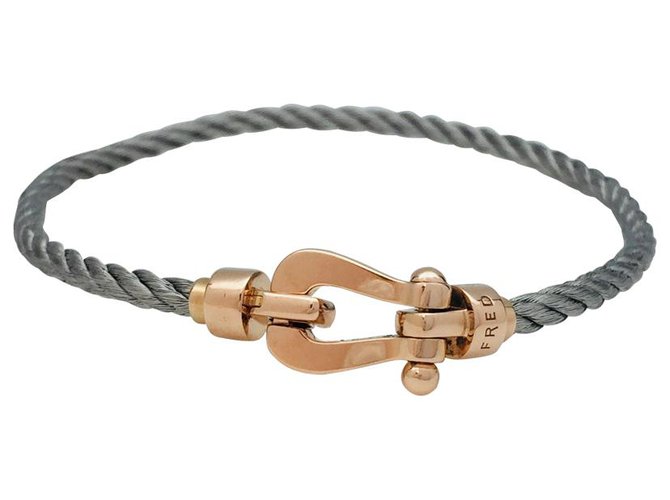 Fred Armband, "Mini Force 10", Rotgold und Stahl. Weißgold Roségold  ref.133142