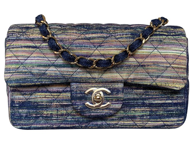 Chanel Quilted Denim Mini Flap Bag Multiple colors ref.133185 - Joli Closet