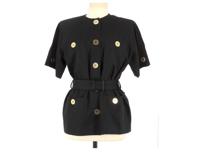 Givenchy Vest / Blazer Black Cotton  ref.133220