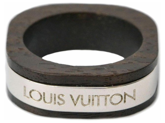 Anello in legno di Louis Vuitton Marrone  ref.133229