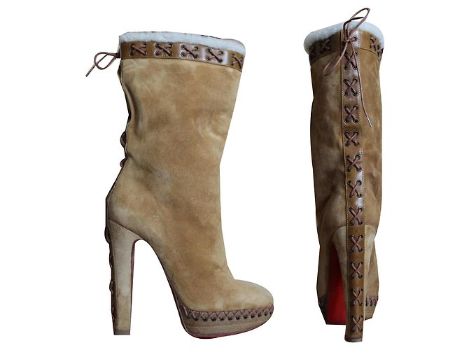 Christian Louboutin Step N Roll 140 Marrón claro Caramelo