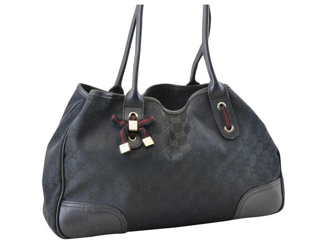 Borsa Gucci Sherry Line GG Nero Tela  ref.133324