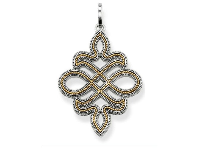 Thomas Sabo Love knot Silvery Golden Silver Yellow gold  ref.133342
