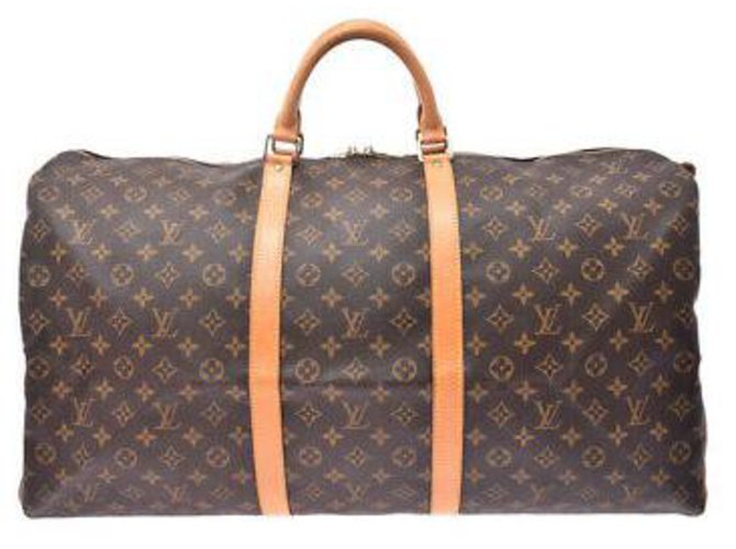 Louis Vuitton Keepall 60 Brown Cloth  ref.133355