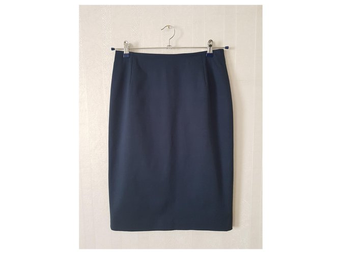 Max Mara Skirts Blue Cotton  ref.133361