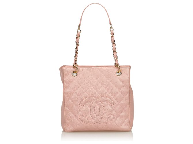 Borsa shopping Chanel Pink Caviar Petite Rosa Pelle  ref.133405