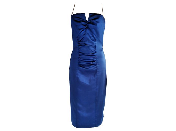 Nicole Miller Collection  Dress Dark blue Polyester Elastane Polyamide Acetate  ref.133413