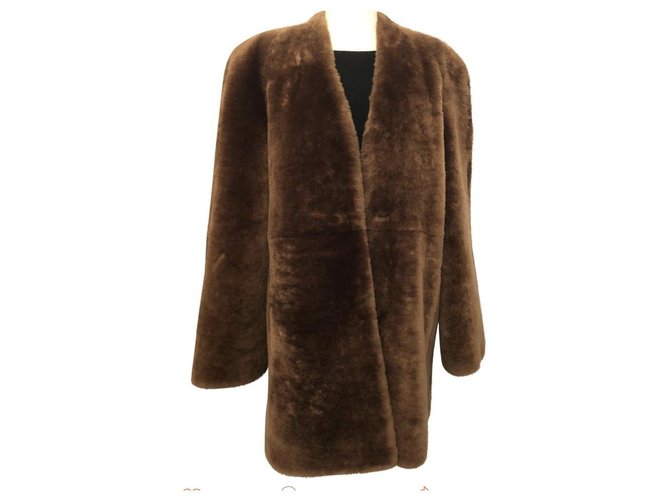 Chloé Lambskin coat new Brown  ref.133415