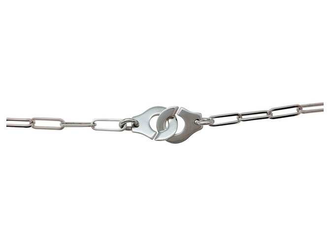 Dinh Van necklace model "Handcuffs" R 10 in white gold.  ref.133453