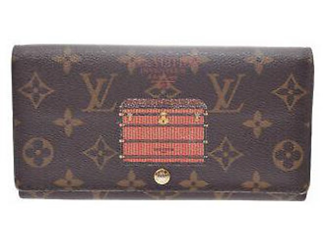 Louis Vuitton wallet Brown Cloth  ref.133473