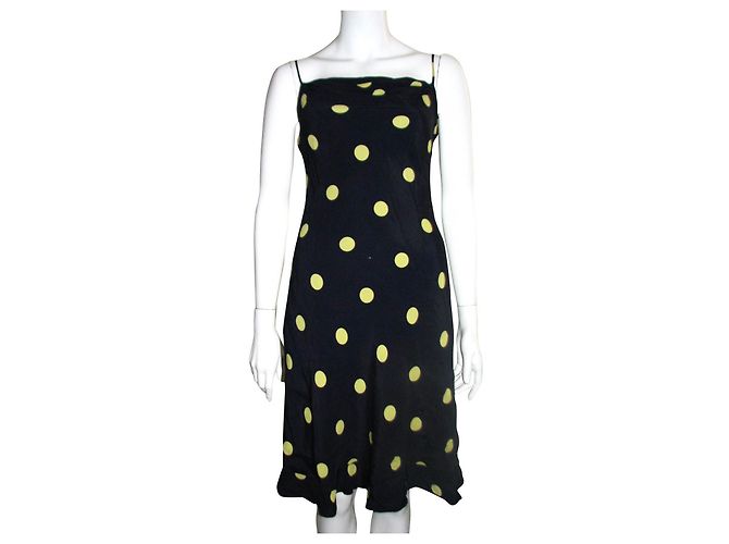 Abito a pois Joseph Ribkoff Blu Scuro e Giallo Blu navy