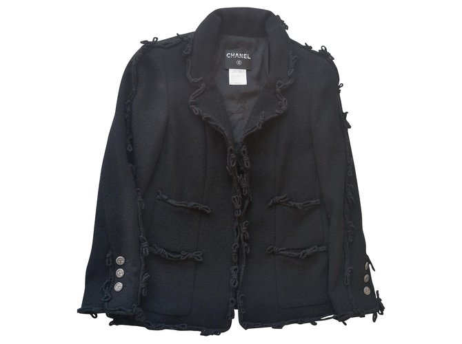 Chanel Jacket Black Wool  ref.133503
