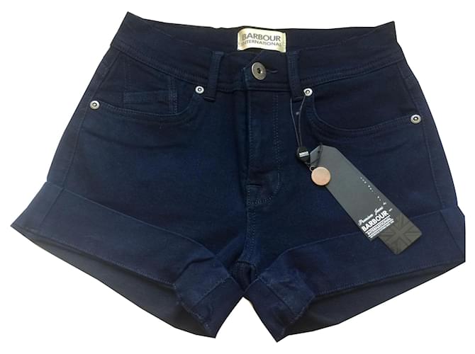 Barbour tomboy shorts nuevo Azul marino Algodón Poliéster Elastano Modal  ref.133605