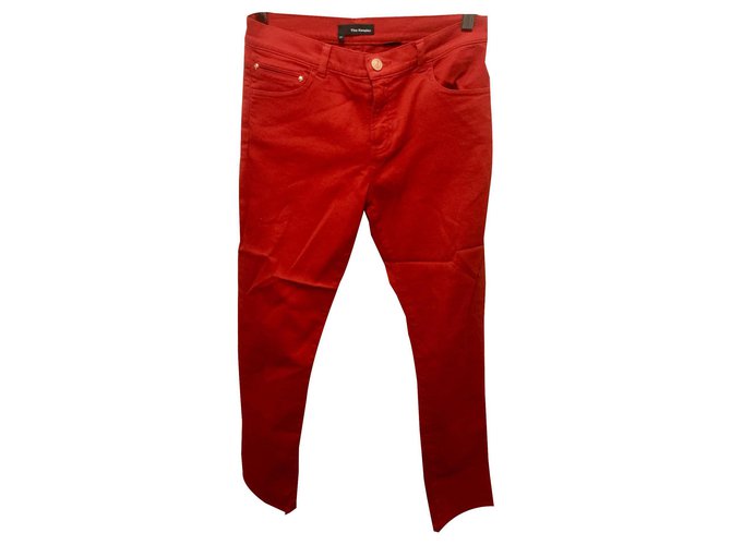 The Kooples Jeans stretch vermelho Elastano  ref.133615