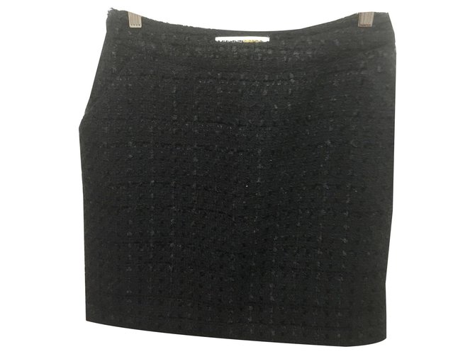 Clements Ribeiro Jupe Boucle Polyester Acrylique Noir  ref.133618