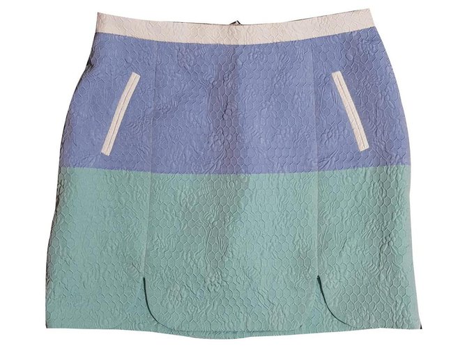 Autre Marque Skirts White Blue Multiple colors Polyester Polyamide Acetate  ref.133622