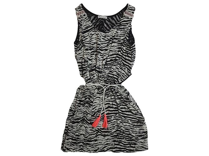 Scarlett Roos Minikleid Zebra Print Schwarz Weiß Zebra-druck