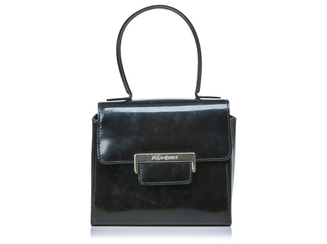 Yves Saint Laurent YSL Black Patent Leather Handbag  ref.133717