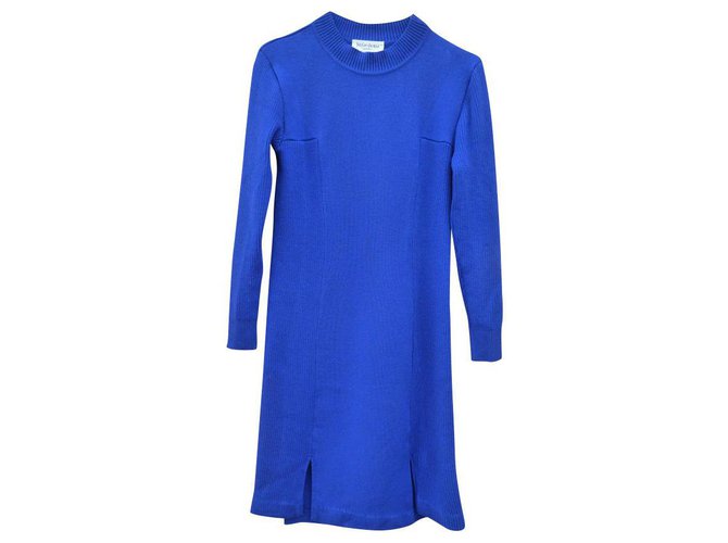 Yves Saint Laurent Dresses Blue Acrylic  ref.133761