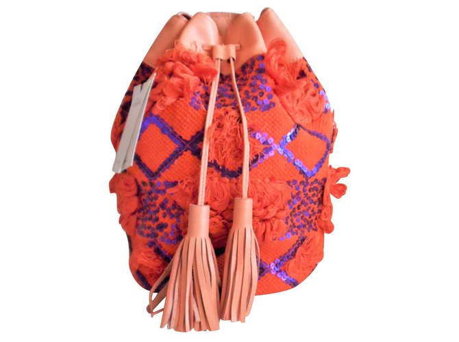 Antik Batik Handbags Orange Cloth  ref.133837